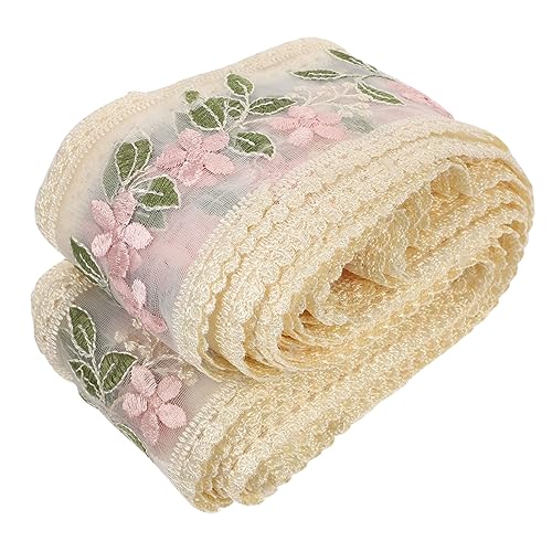 ARTIBETTER Stickerei Spitzen Zubehör Gewellte Bestickte Blumen Stoff Mit Floraler Stickerei Spitzenband Spitze Zum Nähen Spitze Hochzeit Gemustertes Band Spitzenmaterial von Artibetter