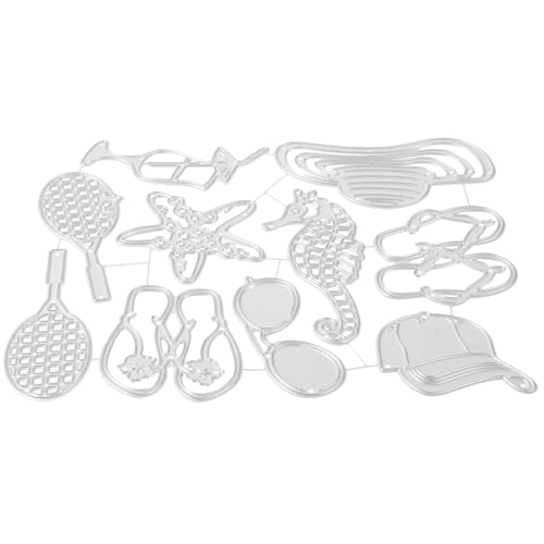 ARTIBETTER Strand Stanzformen Metall Diy Schneidform für Kartenherstellung Vielseitige Strand Dekoration für Einladungen und Bastelprojekte Langlebig und Benutzerfreundlich von Artibetter