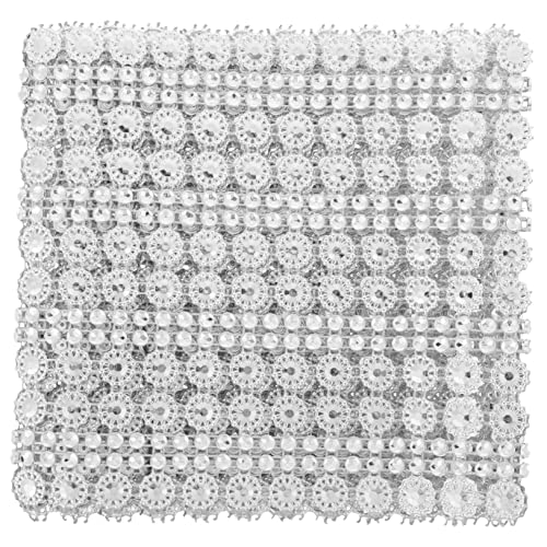 ARTIBETTER Strassband Blumenform Diamant Mesh Schmuckband Verschleißfestes Zuschneidbares Strassband für Kleidung Dekoratives DIY Kostümzubehör für Hochzeit Festtage Gardinen und Handwerk von Artibetter