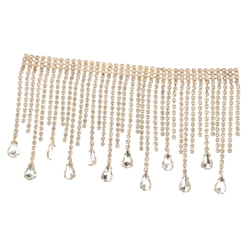 ARTIBETTER Strasskette Zubehör Fransen Strasssteine Kleidung Kleidung Fransenbesatz Strass Quaste Trim Strassbesatz Fransen Quaste Fransenbesatz Nähbesatz Goldenes Metall ARTIBETTER Strasskette Zubehör Fransen Strasssteine Kleidung Kleidung Fransenbesatz Strass Quaste Trim Strassbesatz Fransen Quaste Fransenbesatz Nähbesatz Goldenes Metall von Artibetter