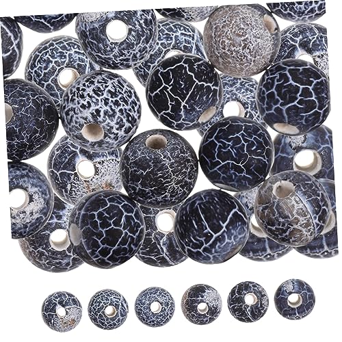 ARTIBETTER Streifen Frosted Agate Perlen Runde Lose Perlen Schmucksteine DIY Bastelmaterial für Armbänder und Anhänger von Artibetter