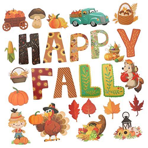 ARTIBETTER Thanksgiving Bulletin Board Cutouts Herbstliche Papierdekorationen für Klassenzimmer DIY Bastelmaterial für Bunte Herbstthemen Wanddeko ARTIBETTER Thanksgiving Bulletin Board Cutouts Herbstliche Papierdekorationen für Klassenzimmer DIY Bastelmaterial für Bunte Herbstthemen Wanddeko von Artibetter