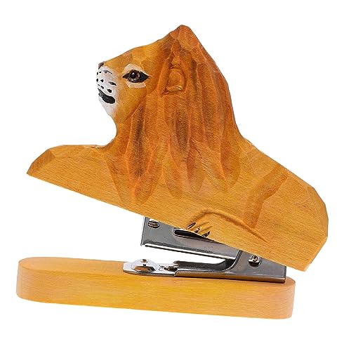 ARTIBETTER Tier Heftgerät aus Holz Animal Stapler für Bürobedarf Handgefertigter Heftgerät für Kreative Schreibtischgestaltung Langlebig und Tragbar für Büro und Studium von Artibetter