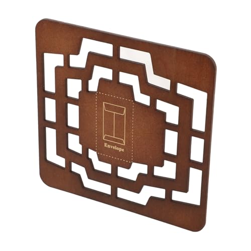 ARTIBETTER Umschlagvorlage Diy-vorlagen Für Umschläge Und Groß Umschlagschablonenvorlage Umschlagführungsschablone Kalligraphie Schablonenumschläge Machen Holz Coffee von Artibetter