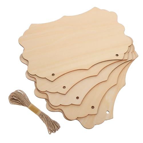 ARTIBETTER Unfertiges Holzschild mit Hanfseil Robuste Hängende Holztafeln für DIY Malerei Gravur und Kreative Wanddeko im Rustikalen Landhausstil von Artibetter
