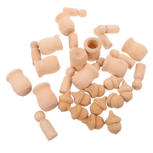 ARTIBETTER Unlackierte Holz-Nuss-Bastelpuppen Robuste Holzfiguren für DIY Herbstdeko Thanksgiving Weihnachtsornamente Rustikale Bauernhaus-deko Kreative Handwerksprojekte von Artibetter