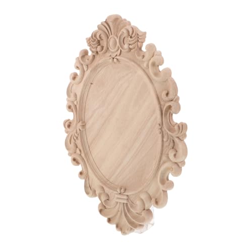 ARTIBETTER Vintage Holzschnitzerei Applique Unlackierte Holzornamente für Möbel Dekorative Holzverzierungen zum Selbstgestalten für Schrank Türen und rustikale Wanddekoration von Artibetter