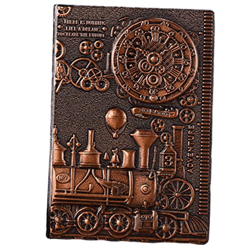 ARTIBETTER Vintage PU Notizbuch mit Geprägtem Design Handgefertigtes Tagebuch Rotbronze für Büro und Reisen für Kreatives Schreiben und Notizen von Artibetter