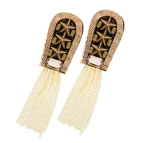 ARTIBETTER Vintage Schulterepauletten mit Metallfransen Dekorative Anstecknadel für Damen und Herren Vielseitiges Kleidungsaccessoire für Hochzeit Bühne Cosplay Langlebig und Stilvoll von Artibetter