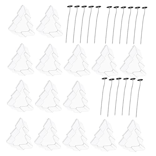 ARTIBETTER Weihnachtliche Kerzengießformen Transparent Plastik Kerzenhalter DIY Kerzenwachs Formen Teilig mit Wachsdochten für Duftkerzen Herstellung von Artibetter