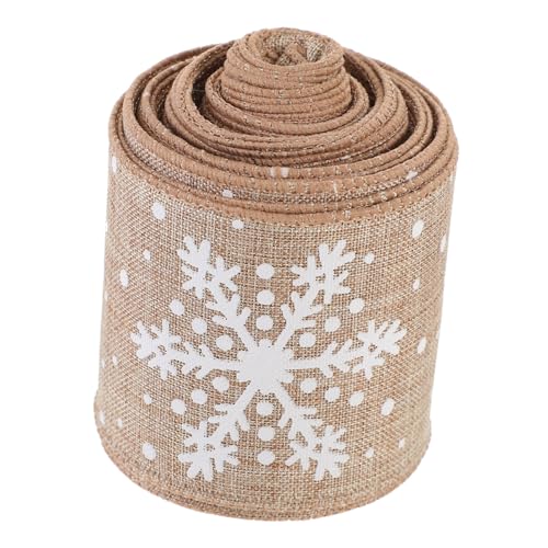 ARTIBETTER Weihnachtsband mit Schneeflocken Drahtkante Dekoratives Geschenkband für DIY Schleifen Festliche Verpackung und Partydeko Weiß mit Winterlichem Muster Vielseitig für Weihnachten ARTIBETTER Weihnachtsband mit Schneeflocken Drahtkante Dekoratives Geschenkband für DIY Schleifen Festliche Verpackung und Partydeko Weiß mit Winterlichem Muster Vielseitig für Weihnachten von Artibetter