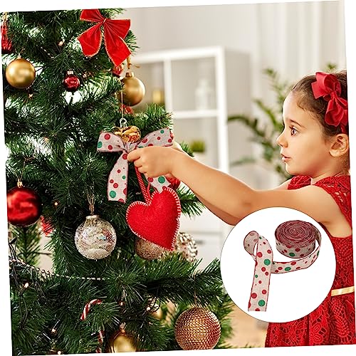 ARTIBETTER Weihnachtsrotes Juteband mit Punkten Robuste Geschenkverpackung Dekoratives Schleifenband für Diy Weihnachtsdeko Blumensträuße Kränze und Festtagsfeiern ARTIBETTER Weihnachtsrotes Juteband mit Punkten Robuste Geschenkverpackung Dekoratives Schleifenband für Diy Weihnachtsdeko Blumensträuße Kränze und Festtagsfeiern von Artibetter