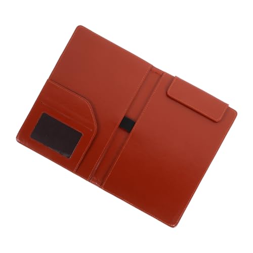 ARTIBETTER Zwischenablage klein Mini Planke tragbar Gruß Dokumentorganisator Office-Dokumentenklammern Klemmbretter für das Klassenzimmer Multifunktionsplatine PU-Leder Brown von Artibetter