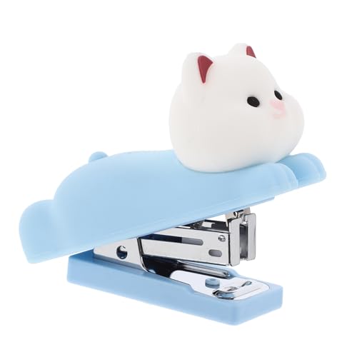 ARTIBETTER kleiner Hefter Mini büroartikel bürodeko bürobedarf Hefter für Schreibtisch Heavy Duty Cartoon-Hefter Hefter für den Schreibtisch Handhefter zum Basteln Mini-Hefter Kieselgel Blue von Artibetter