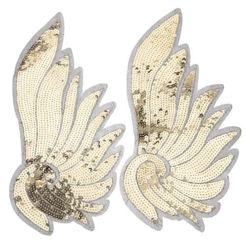 Artibetter 1 Paar Gestickter Paillettenaufnäher Flügel Party Erwachsene Cosplay Patchapplikation aufnähen goldene Kleidungsaccessoire Kostümapplikationsdekor Stickereiflecken Tuch-Patch- Artibetter 1 Paar Gestickter Paillettenaufnäher Flügel Party Erwachsene Cosplay Patchapplikation aufnähen goldene Kleidungsaccessoire Kostümapplikationsdekor Stickereiflecken Tuch-Patch- von Artibetter