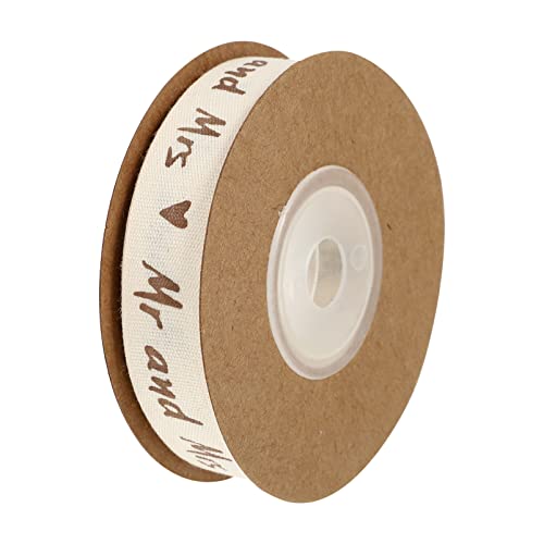 Artibetter 1 Rolle Alle Baumwoll -Gurtband Verpackung Rosa Hochzeit Weiß Stoff Band mit Blumendruck Bänder für Handwerk Bandumwicklung floral bedrucktes Band Baumwolle von Artibetter