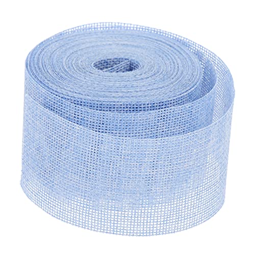 Artibetter 1 Rolle Gurtbandimitat aus Leinen Hochzeit Wickelband Streifenband Bänder zum Verpacken Chiffon weihnachtsdeko Partei dekoratives Band Blumenwickband betäuben Blue von Artibetter