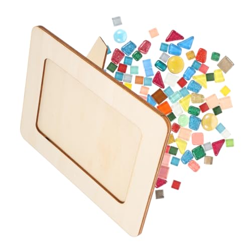 Artibetter 1 Satz Bilderrahmen aus Holz zum Bemalen Fotorahmen für Diy Kunsthandwerk mit Mischfarbe und Stickern Kreatives Bastelset für Jugendliche von Artibetter