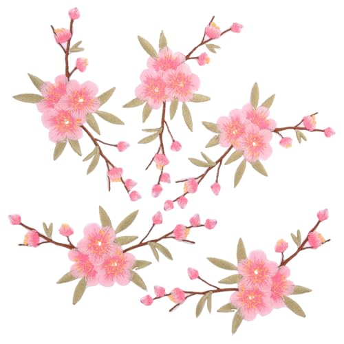 Artibetter 1 Satz Blumen Tuch Aufkleber Stoffaufkleber Shoe Charms Kleidung Reparatur Patches Kleiderflicken Flecken Aufbügelapplikationen Für Kleidung Blumenapplikation Vlies Rosa 5 Stück von Artibetter