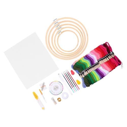 Artibetter 1 Satz Diy Stickset Farben Garn mit Stickrahmen Nadel Komplette Handarbeitsmaterialien für Kreuzstich Projekte für Anfänger und Fortgeschrittene Artibetter 1 Satz Diy Stickset Farben Garn mit Stickrahmen Nadel Komplette Handarbeitsmaterialien für Kreuzstich Projekte für Anfänger und Fortgeschrittene von Artibetter