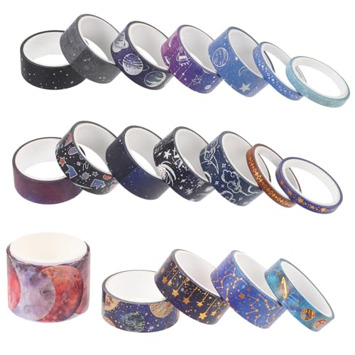 Artibetter 1 Satz Galaxy-papierband Papier Klebeband Klebrig Scrapbooking Zubehör Büro Dekoration Ästhetisches Washi-tape Dekoratives Washi Tape Patch Aus Japanischem Papier 19rollen Artibetter 1 Satz Galaxy-papierband Papier Klebeband Klebrig Scrapbooking Zubehör Büro Dekoration Ästhetisches Washi-tape Dekoratives Washi Tape Patch Aus Japanischem Papier 19rollen von Artibetter