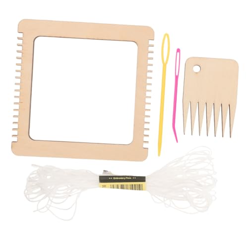 Artibetter 1 Satz Geflochtenes Board -Toolset Mini zum Weben klein Bausatz Anfänger Bausätze Webbrett Desktop -Handwebereimaschine Webnadel Websets Webbedarf hölzern Khaki Zufällige Farbe von Artibetter
