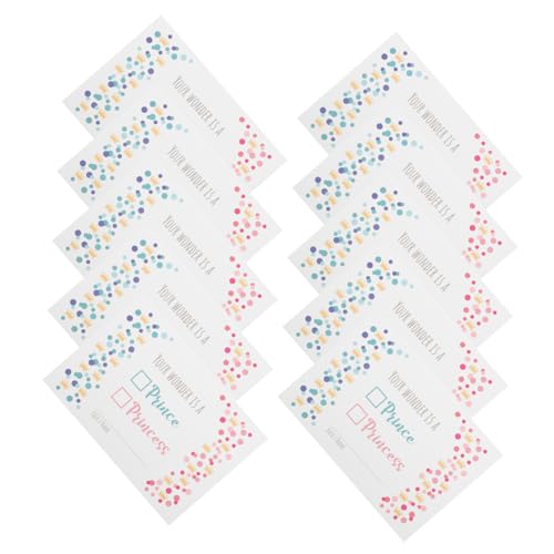 Artibetter 1 Satz Geschlechtsauflösungskarte Enthüllen Segenskarten Für Die Babyparty Babyparty-grußkarten Glückwunscheinladung Grußkarten Für Kleinkinder Papier 10 Stück von Artibetter