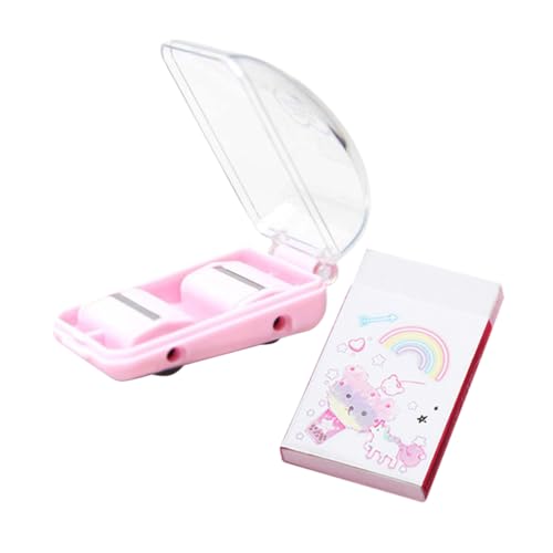 Artibetter 1 Satz Gummischrottsammler Mini Radiergummi Reiniger Rasieren Klein Kollektor Tragbar Desktop Mini-radiergummi-kehrmaschine Kompakter Schreibtischreiniger Sauber Büro Fall Rosa von Artibetter