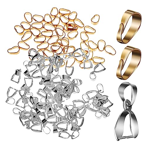 Artibetter 1 Satz Halsketten Kaution Ketten Für Die Schmuckherstellung Crimpen Anhänger Verschluss Teile Verschlüsse Silber Perlen Schnell Anhang Aluminium Ballen Metall Messing 100 Stück von Artibetter