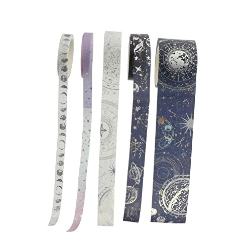 Artibetter 1 Satz Handbuch Und Klebeband Diy -band Mehrzweck-washi-tape Dekoratives Washi Tape Scrapbook-bänder Bastelband Bedruckte Klebebänder Planer Tape Violett Flüsterpapier von Artibetter