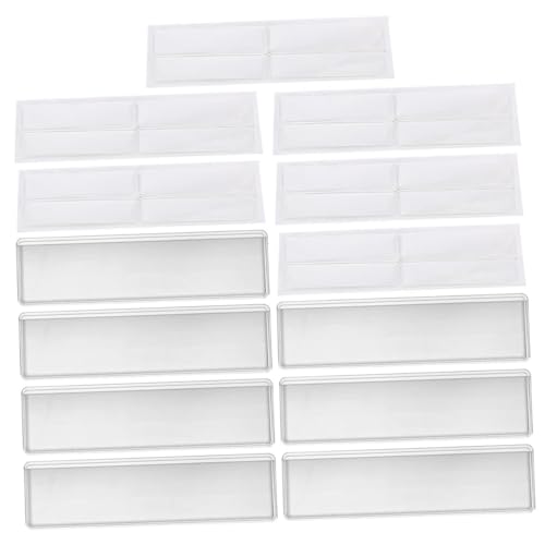 Artibetter 1 Satz Klebstoffetikett Klebrig Karten Etiketten Bibliothek Inhaber Fotohüllen Aus Kunststoff Transparente Taschenärmel Weiß Pvc von Artibetter