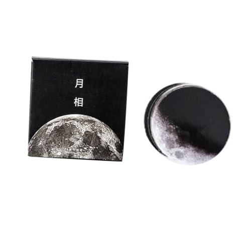 Artibetter 1 Satz Moon Phase Pattern Washi Tape Dekorative Klebebänder für Diy Handbücher Tagebücher Alben Scrapbooking und Bürobedarf Schwarz von Artibetter