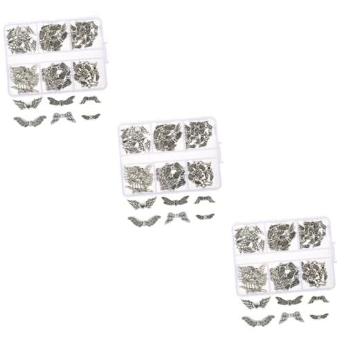 Artibetter 1 Satz Retro Silberschmuck Flügel Perlen Zubehör Zur Herstellung Von Armbändern Armband-anhänger Abstandshalter Für Schmuck Legierung Silver 60 Stück Artibetter 1 Satz Retro Silberschmuck Flügel Perlen Zubehör Zur Herstellung Von Armbändern Armband-anhänger Abstandshalter Für Schmuck Legierung Silver 60 Stück von Artibetter