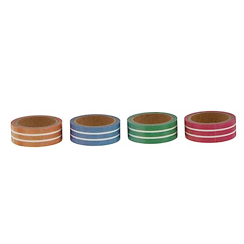 Artibetter 1 Satz Washi Tape Dekorative Klebebänder Im Streifenmuster Diy Planner Zubehör Für Scrapbooking Für Tagebücher Kalender Und Kreative Projekte 4rollen von Artibetter