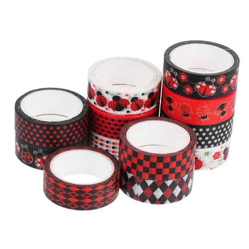 Artibetter 1 Satz Washi-tape Papier Klebeband Abdeckband Masse Schwarze Karierte Bänder Dekoratives Klebeband Farbband Kariertes Band Journaling-zubehör Washi Tape Hochzeit Japanisches Papier von Artibetter