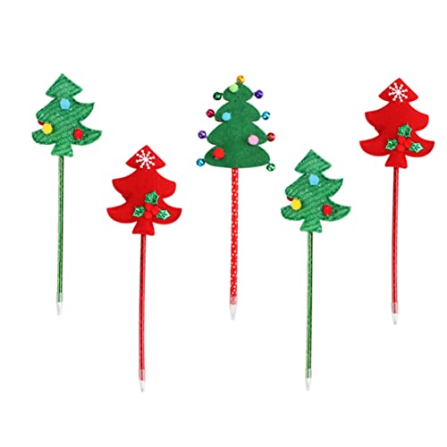 Artibetter 1 Satz Weihnachtskugelschreiber Weihnachtsstift Weihnachten Kugelschreiber Weihnachts Stifte Weihnachts Kugelschreiber Süße Stifte Funkeln Schreibstift Schulbedarf Plastik 5 Stück von Artibetter