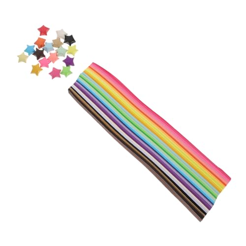 Artibetter 1 Satz Wunschflasche Origami Falten Bunt Dekorativ Für Sterne Farbig Streifen Colorful Papier 540 Stück von Artibetter