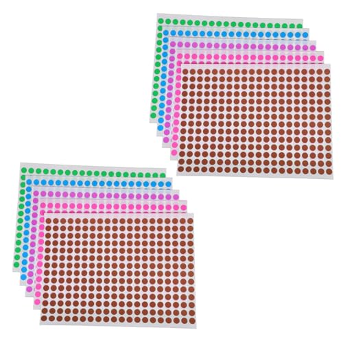 Artibetter 10 Blatt Bögen Selbstklebende Runde Farbkodierungsaufkleber Bunte Markierungspunkte Farben Ablösbare Etiketten zum Organisieren Beschriften und Sortieren für Büro und Haushalt von Artibetter
