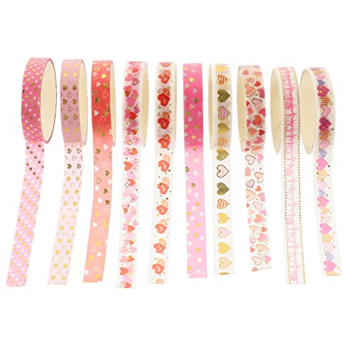 Artibetter 10 Rollen Diy Washi Tape mit Herzmuster für Valentinstag Dekorative Klebebänder Washi Papier für Scrapbooking und Kreative Bastelprojekte Artibetter 10 Rollen Diy Washi Tape mit Herzmuster für Valentinstag Dekorative Klebebänder Washi Papier für Scrapbooking und Kreative Bastelprojekte von Artibetter