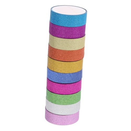 Artibetter 10 Rollen Glitzeband Scrapbooking -vorräte Aufkleber Klebeband Dekorative Washi-klebebänder Dünne Washi-tapes Tagebuch Washi Tapes Einzigartige Washi-tapes Papier von Artibetter