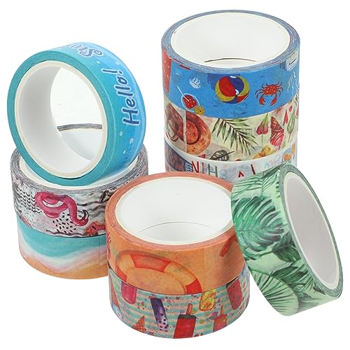 Artibetter 10 Rollen Muschel Eiscreme Aufkleber Vintage Washi Tape Washi Aufkleber Für Tagebücher Hochzeits Washi Tape Geschenkband Für Selbstklebende Papieraufkleber DIY von Artibetter