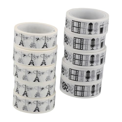 Artibetter 10 Rollen Taschenband Breites Washi-Tape Scrapbook-Washi-Tape Aufkleber für Scrapbooking süßes Band Scrapbooking-Klebeband Washi-Tape für Japanisches Papier von Artibetter