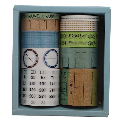 Artibetter 10 Rollen Washi Klebeband Stilvolles Scrapbooking Tagebuch Farbiges Dekoratives Bastelband Scrapbook Klebeband Tagebuch Klebeband Transparentes Notizbuch Dekoration Bulk von Artibetter