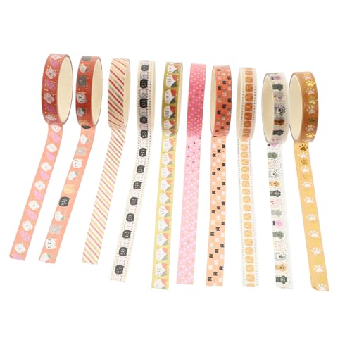 Artibetter 10Rollen Washi Tape Dekorative Klebebänder für Scrapbooking Tagebuch Handwerk für Katzen Hundeliebhaber DIY Projekte von Artibetter