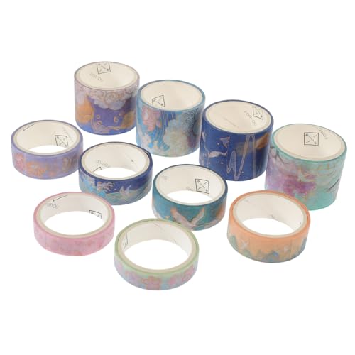 Artibetter 10 Rollen Washi Tape mit Goldfolie Dekoratives Klebeband für Scrapbooking Diy Journaling und Geschenkverpackung Kreative Bastelmaterialien für Tagebücher Kalender und Karten Artibetter 10 Rollen Washi Tape mit Goldfolie Dekoratives Klebeband für Scrapbooking Diy Journaling und Geschenkverpackung Kreative Bastelmaterialien für Tagebücher Kalender und Karten von Artibetter
