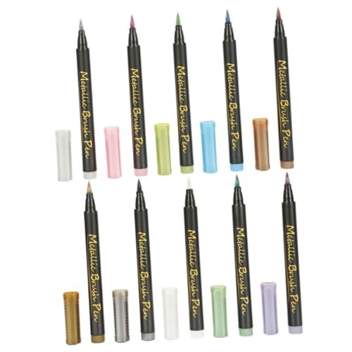 Artibetter 10 Stück Marker Stifte Wasserfeste Filzstifte mit Flexibler Pinselspitze für Zeichnungen Illustrationen Notizen und Mehr für Gestalten von Artibetter