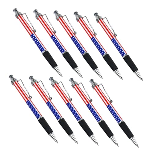 Artibetter 10 Stück Patriotischer Kugelschreiber Mit Flagge, Patriotischer Stift, Glattes Schreibwerkzeug Für Zuhause Und Die Schule, Tintenstift Zum Unterschreiben, Schreiben, Patriotisches von Artibetter