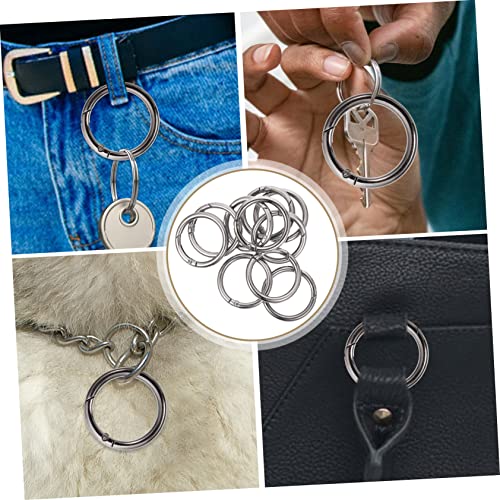 Artibetter 10 Stück Schlüsselringe aus Robustem Legierungsstahl Langlebige Sprungringe für DIY Schlüsselanhänger Schmuck und Zubehör Sichere Geschlossene Ringe zum Basteln von von Artibetter