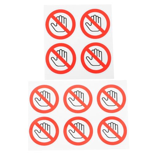 Artibetter 10 Stück Sicherheitsaufkleber Nicht Berühren Selbstklebende Warnzeichen für Maschinen und Geräte Durchmesser für und Außenbereiche Langlebig und Wasserfest von Artibetter