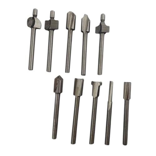 Artibetter 10 Stück Teiliges Fräser Schaft Hochgeschwindigkeitsstahl Router Bits für Cnc Gravur Schneiden und Schleifen Langlebig Präzise mit Großer Spanabfuhr für Effiziente Holzbearbeitung von Artibetter